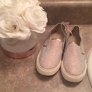 NWT Sparkly Beaded Slip On Shoes